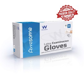 Waldent Latex Examination Gloves - Medium