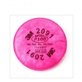 3M 2091CN NIOSH P100 Filters (Pack of 2) for: 3M 6200 FaceMask 