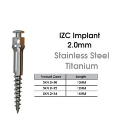 SK Surgicals Infra Zygomatic Implant - IZC Screw - Titanium (D 2.0mm, L 10-14mm) Pk/4